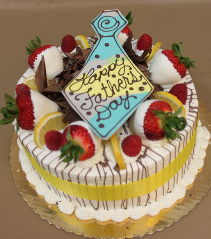 FD-009 Gold cake with lemon and raspberry mousse filling