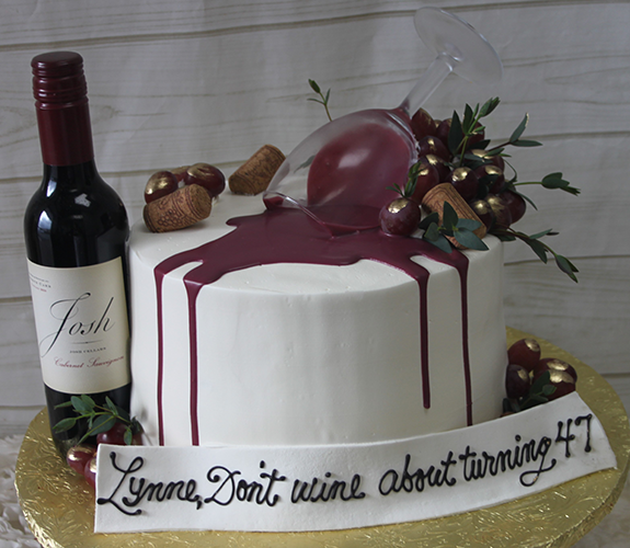 wine bottle birthday cake