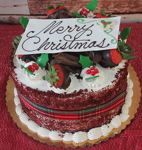 CH-007 Display Red Velvet with Christmas Decor CH-007 Display Red Velvet with Christmas Decor