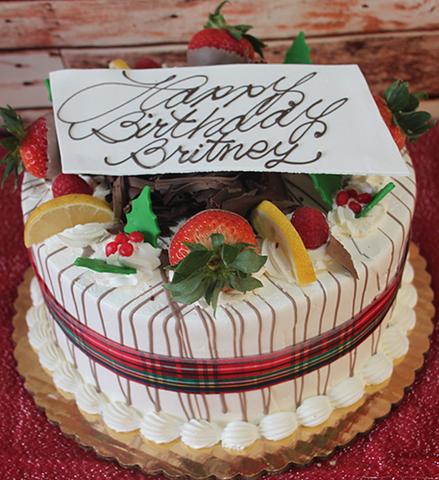 CH-005 Display Gold Cake with Lemon Raspberry filling Christmas Decor CH-005 Display Gold Cake with Lemon Raspberry filling Christmas Decor
