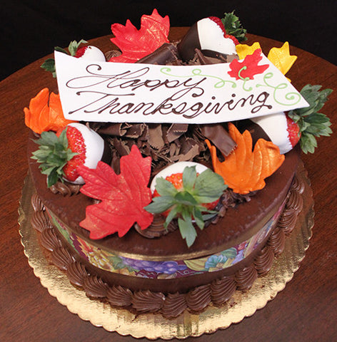 THX-005 Display Tiramisu cake with Fall Decor THX-005 Display Tiramisu cake with Fall Decor