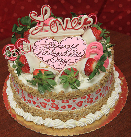 VC-001 Display Carrot cake with valentines decor VC-001 Display Carrot cake with valentines decor