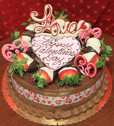 VC-007 Display Tiramisu cake with valentines decor VC-007 Display Tiramisu cake with valentines decor