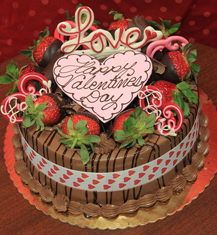 VC-002 Display Chocolate Mousse cake with valentines decor VC-002 Display Chocolate Mousse cake with valentines decor