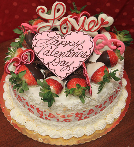 VC-005 Display Pina Colada cake with valentines decor VC-005 Display Pina Colada cake with valentines decor