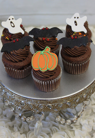 CC-053 Mini Halloween cupcakes Chocolate with white mousse filling