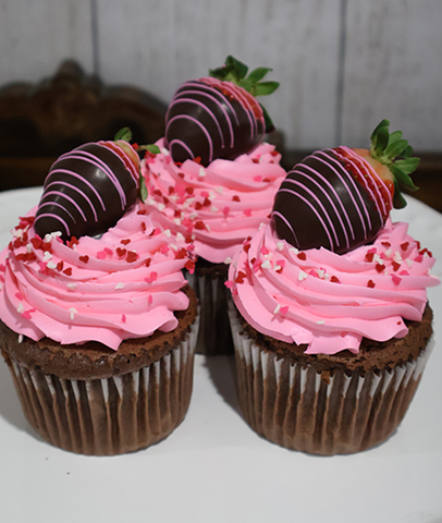 VC-035 Chocolate cupcake with white filling.