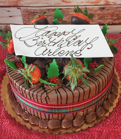 CH-002 Display Chocolate mousse cake with christmas decor