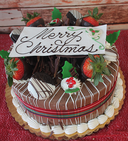 CH-004 Display Chocolate Cake with Oreo Mousse Christmas Decor