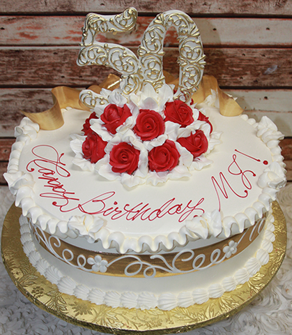 Elegant 15th 26th 36th Rose Wedding Anniversary Cake Topper | Zazzle