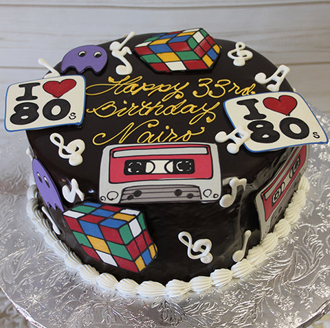 BD-063 Ganache with 80's theme/music notes