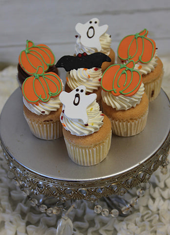 CC-052 Mini Halloween cupcakes Gold with chocolate mousse filling