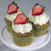 CC-122 Matcha Cupcakes with a Strawberry on the top