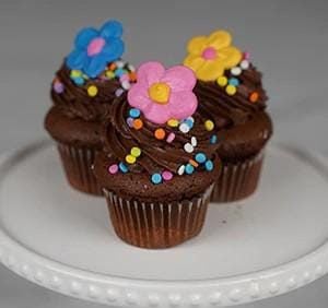 MINI chocolate cupcakes with white mouse filling