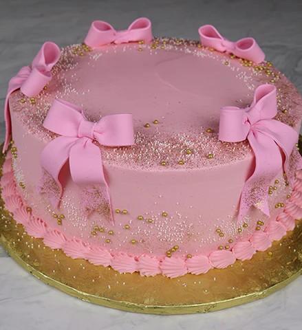 Pink Bow Elegance Cake