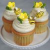 CC-120 flower bee cupcake gold cake