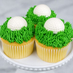 Golf Ball Grass Cupcake