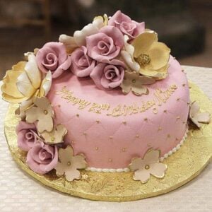 Pink Champagne Magnolia Cascade Cake