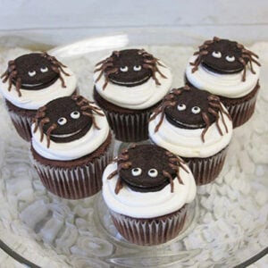 Spider Cupcake Chocolate With White Mousse Filling